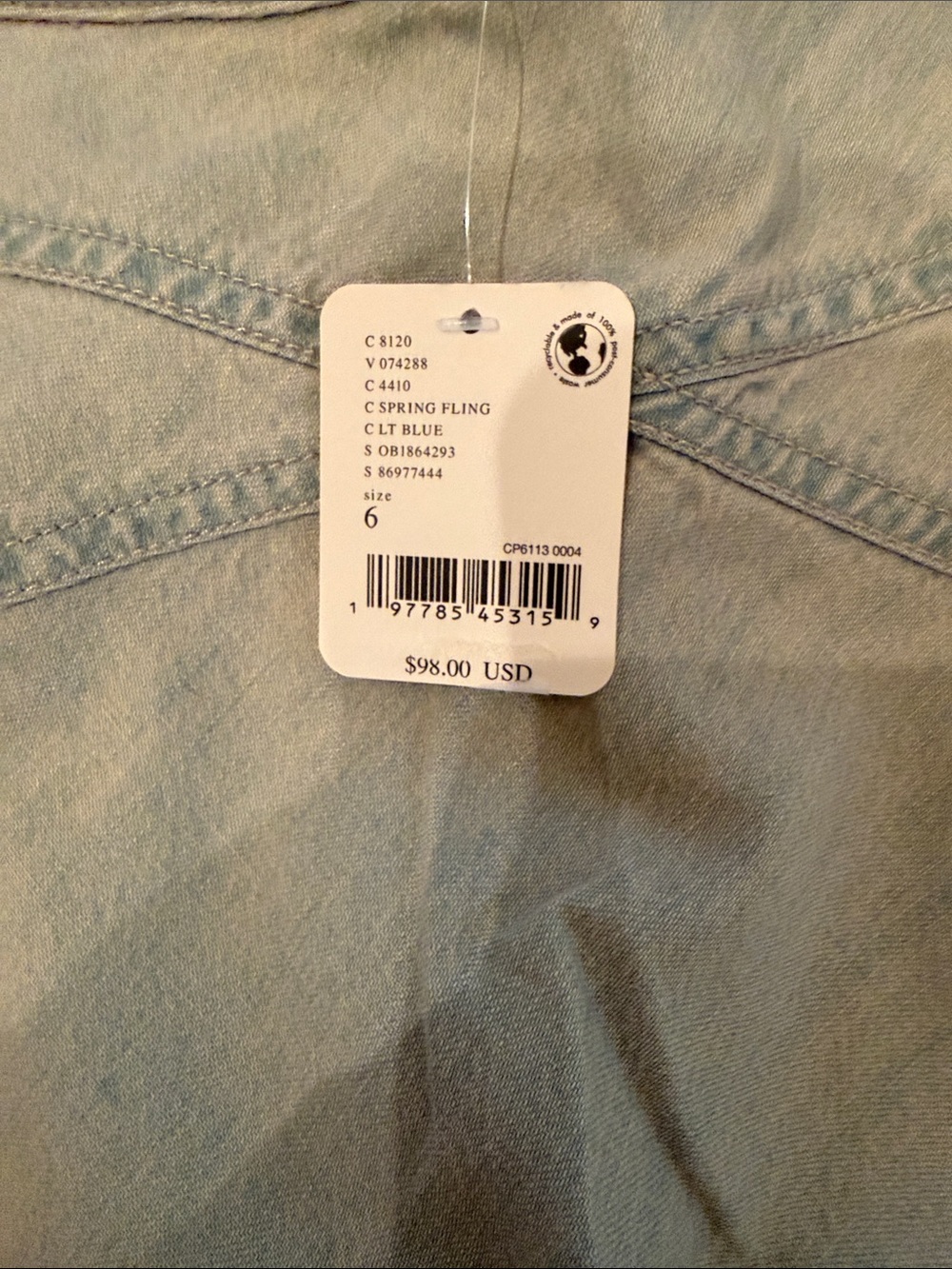 We The Free Chambray Muse Moment Mid-Rise Slip Skirt - Picture 6 of 9